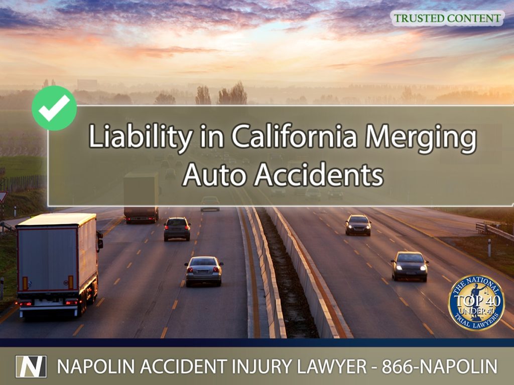 Liability in California Merging Auto Accidents